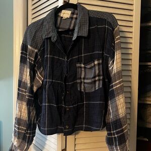 Plaid Button-Up Shirt